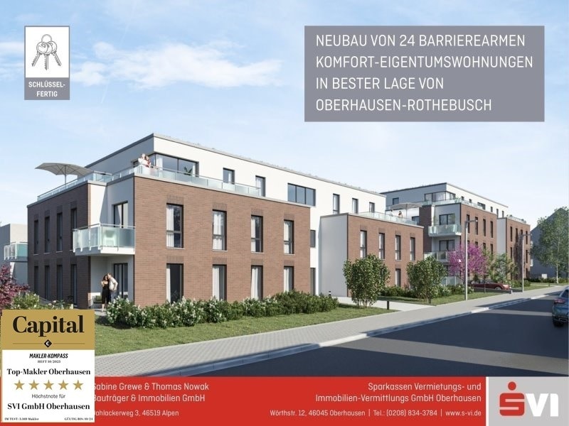 Neubau- Barrierearme Etagenwohnung mit Sonnenbalkon und Tiefgaragenstellplatz.