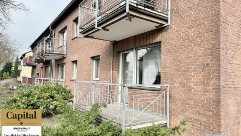 Gepflegte Erdgeschosswohnung mit Balkon, Gartenanteil, Garage und Stellplatz in Oberhausen-Holten