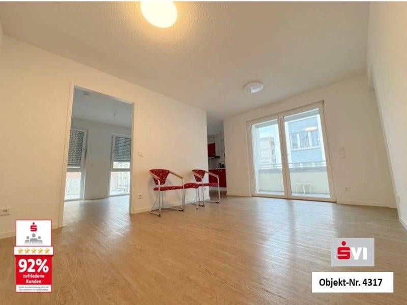 Moderne 2,5-Zimmer-Wohnung in zentraler Lage von Oberhausen-Stadtmitte mit Loggia & Aufzug
